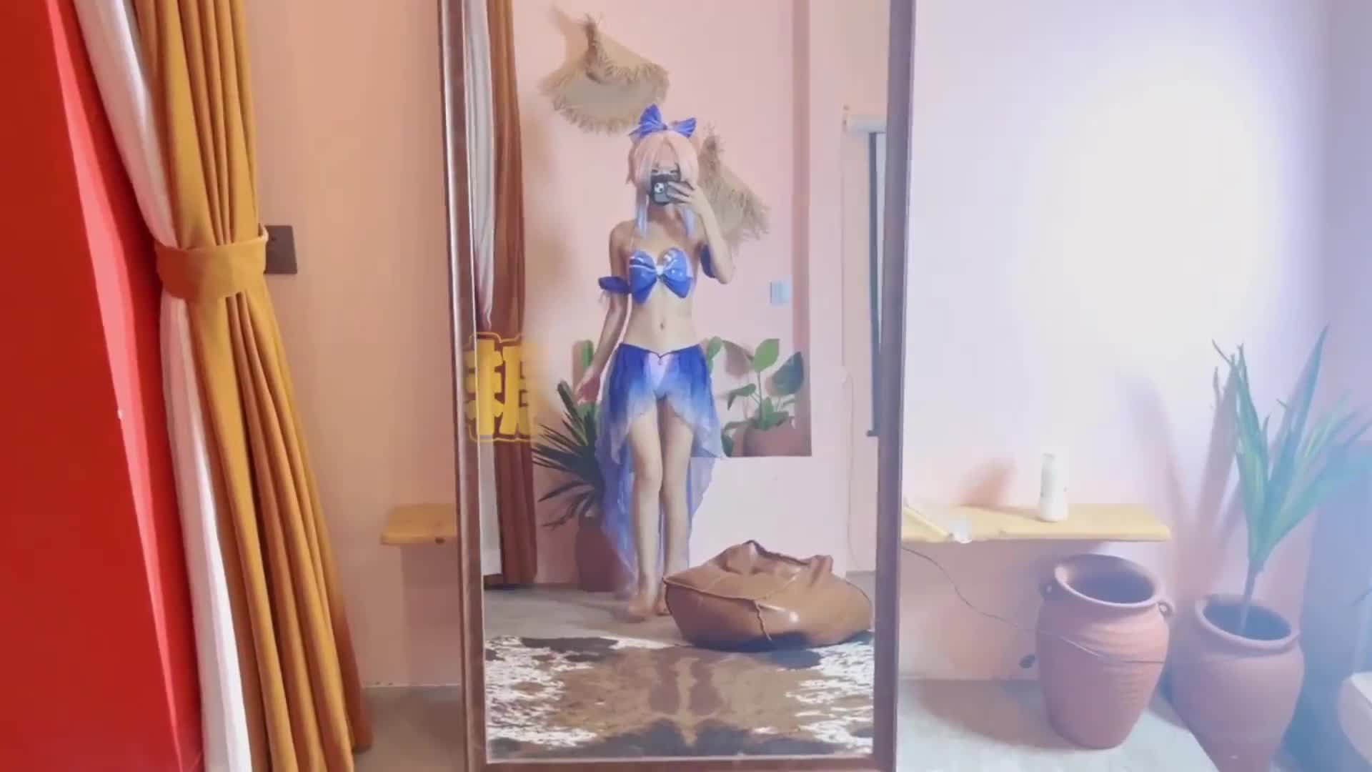 【蓝色妖姬】珊瑚宫心海_水晶棒自慰_骑乘猛坐浪叫不停.mp4