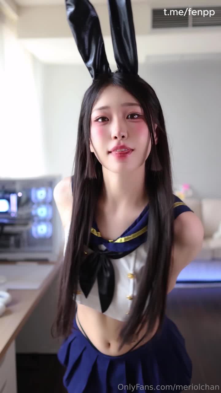#Meriol_chan_#阿黑颜_#肥臀_#黑丝_#肥臀_#cosplay我可以成为你的兔女郎吗.mp4