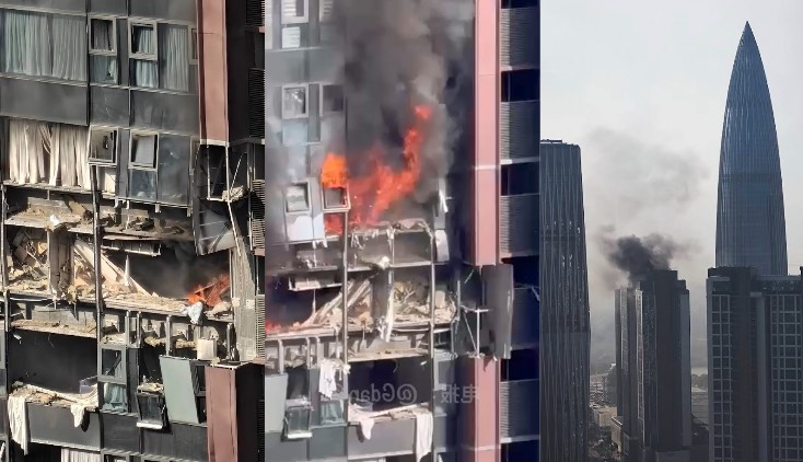 深圳湾，居民楼爆炸，这栋楼怕是废了吧.mp4
